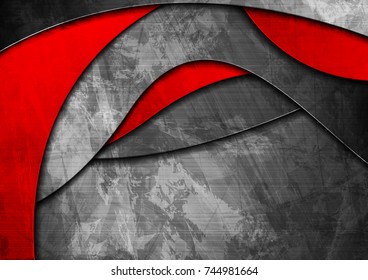 El material ondulado ondulado contrasta con el fondo de textura corporativa rojo y gris oscuro. Ilustración del vector