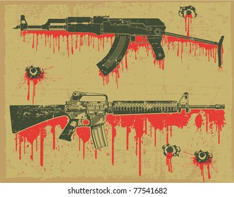 Grunge weapon stamp