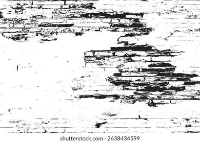 Grunge Weathered Brick Wall Texture in Black and White
