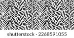 Grunge weave seamless pattern. Black and white vector wicker texture. Geometric simple print. Abstract geometric ornament. Interlacing bands, bold lines. Distressed texture of weaving fabric.