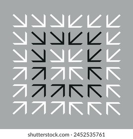 Grunge weave seamless pattern. Black and white vector wicker texture. Geometric simple print. Abstract geometric ornament. Interlacing bands, bold lines. Distressed texture of weaving fabric.