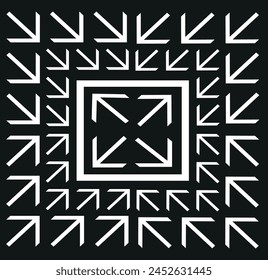 Grunge weave seamless pattern. Black and white vector wicker texture. Geometric simple print. Abstract geometric ornament. Interlacing bands, bold lines. Distressed texture of weaving fabric.