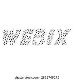 Grunge WEBIX Splatter Word Week Vector Typography - Black Paint Splat Textured Lettering Design on White Background, Abstract Urban Street Art Font Graphic