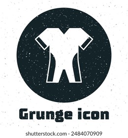 Grunge Traje de neopreno para el icono de buceo aislado sobre fondo blanco. Equipo de buceo submarino. Dibujo vintage monocromo. Vector