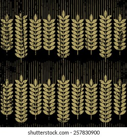 grunge wheat seamless pattern