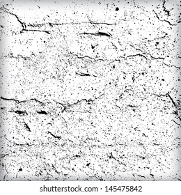 Grunge white and black wall background. Vector illustration.