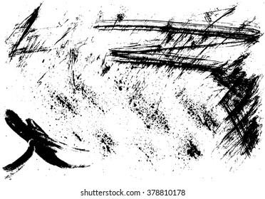 Grunge white and black wall background. Vector illustration. Grunge texture. 