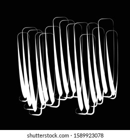 Grunge white brush lines design element vector background