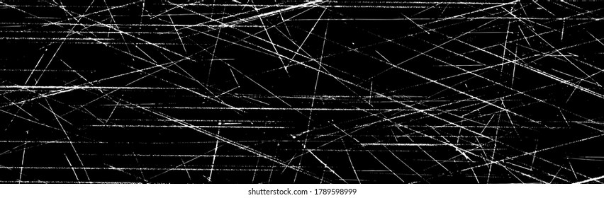 Borra líneas blancas y puntos sobre un fondo negro - Vector