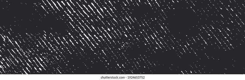 Grunge white lines and dots on a black background - Vector illustration