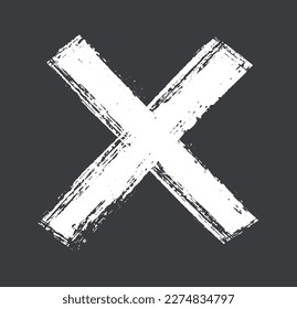 Signo de la cruz del vector X blanco.