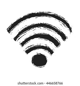 grunge wifi symbol , vector