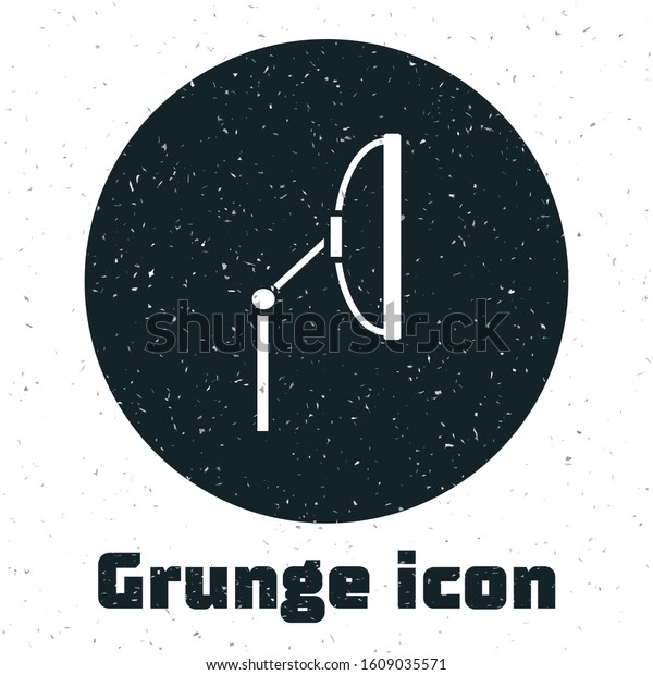 Grunge Windscreen wiper icon isolated on\
white background.  Vector\
Illustration