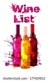 Grunge wine list template