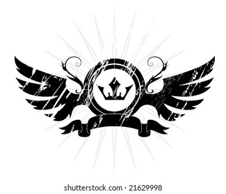 grunge wing and crown