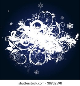 Grunge winter border