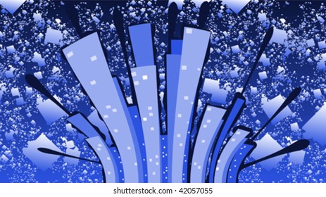grunge winter vector city