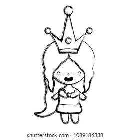 grunge woman with crown style and clothes design