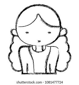 grunge woman with fashion hairstyle and blouse design