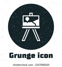 Grunge Wood easel or painting art boards icon isolated on white background. Monochrome vintage drawing. Vector