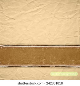 grunge wood frame vector background, vintage paper texture