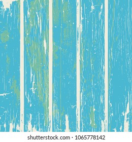Grunge wood overlay square texture. Vector illustration background in white and green over light blue. Natural rustic distressed backdrop.