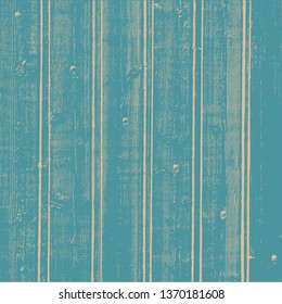 Grunge wood overlay square texture. Vector illustration background in blue and beige. Natural rustic distressed backdrop.