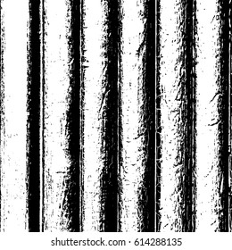 Grunge wood overlay texture. Vector illustration background in black over white, square format.