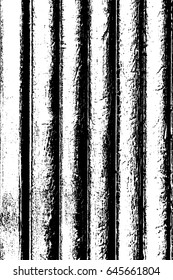 Grunge wood overlay texture. Vector illustration background in black over white, vertical format.