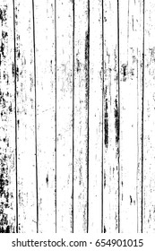 Grunge wood overlay texture. Vector illustration background in black over white, vertical format.