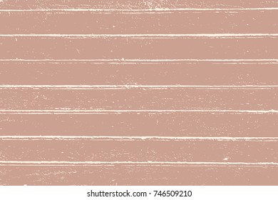 Grunge wood overlay texture. Vector illustration background in vintage pink over beige, horizontal format.