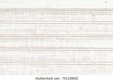 Grunge wood overlay texture. Vector illustration background in vintage pastel brown over white, horizontal format.