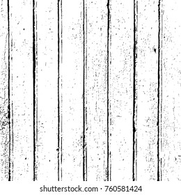 Grunge wood overlay texture. Vector illustration background in black over white, square format.