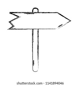 grunge wood road notices turn symbol