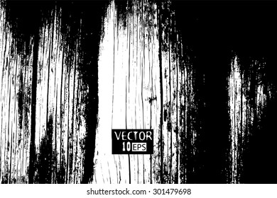 Grunge wooden board trace. Vector