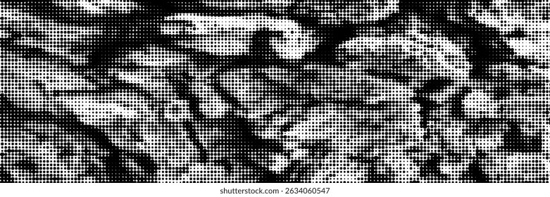 Grunge wooden halftone effect overlay background. Vector black and white gradient resembling nature texture. Backdrop for design and creative projects