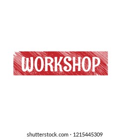 Grunge workshop emblem, label, badge, logo. grunge stamp