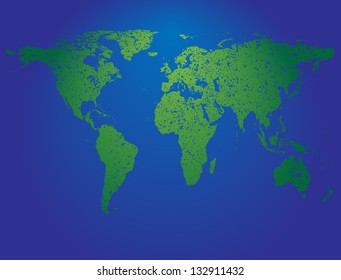 grunge world map