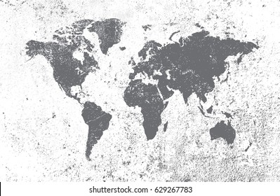 Grunge World Map.