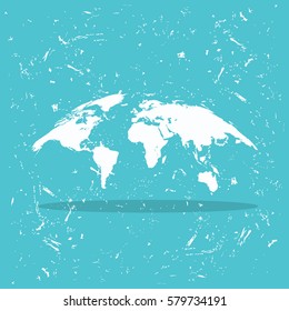 grunge world map for web