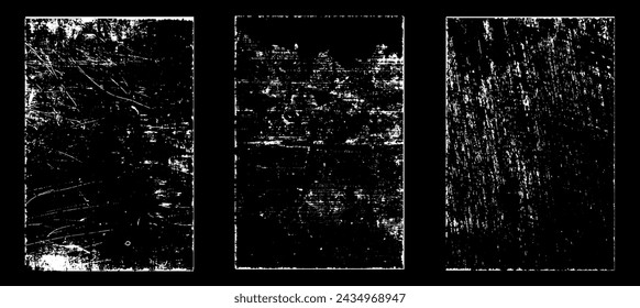 Grunge getragen Papier-Effekt. Texturstempel mit altem Papier überlagern. Stempel Notkorn Oberflächenstaub und raues Hintergrundkonzept. Illustration über Objekt platzieren, um Grunge-Effekt zu erzeugen. Vektor EPS10.
