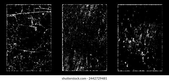 Grunge getragen Papier-Effekt. Texturstempel mit altem Papier überlagern. Stempel Notkorn Oberflächenstaub und raues Hintergrundkonzept. Illustration über Objekt platzieren, um Grunge-Effekt zu erzeugen. Vektor EPS10.