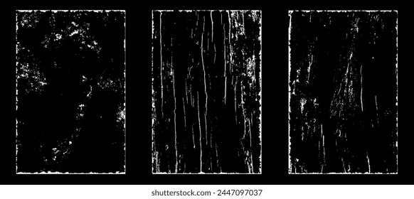 Grunge efecto de papel desgastado. Superponer estampillas de textura con papel antiguo. Sellos de polvo de superficie de grano de socorro y concepto de fondo áspero. Lugar de la ilustración sobre el objeto para crear efecto grunge. Vector EPS10.