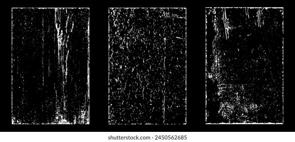 Grunge getragen Papier-Effekt. Texturstempel mit altem Papier überlagern. Stempel Notkorn Oberflächenstaub und raues Hintergrundkonzept. Illustration über Objekt platzieren, um Grunge-Effekt zu erzeugen. Vektorgrafik EPS10.