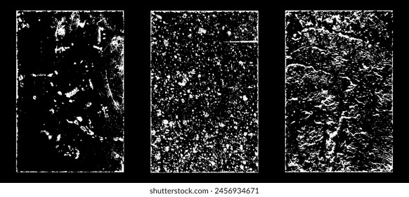 Grunge getragen Papier-Effekt. Texturstempel mit altem Papier überlagern. Stempel Notkorn Oberflächenstaub und raues Hintergrundkonzept. Illustration über Objekt platzieren, um Grunge-Effekt zu erzeugen. Vektorgrafik EPS10.

