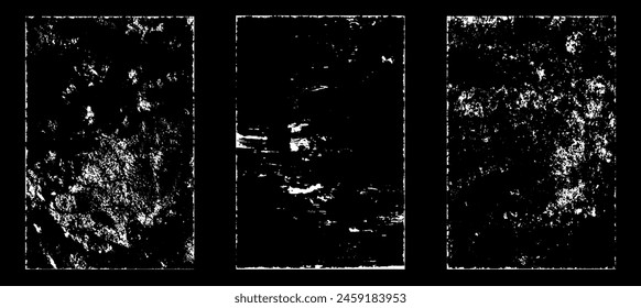 Grunge getragen Papier-Effekt. Texturstempel mit altem Papier überlagern. Stempel Notkorn Oberflächenstaub und raues Hintergrundkonzept. Illustration über Objekt platzieren, um Grunge-Effekt zu erzeugen. Vektorgrafik EPS10.
