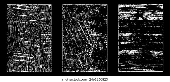 Grunge worn paper effect. Overlay texture stamps with old paper. Stamps distress grain surface dust and rough background concept. Illustration place over object to create grunge effect. Vector EPS10.