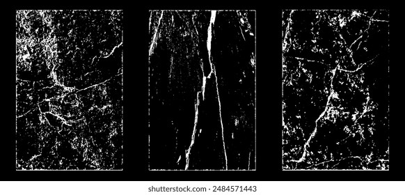 Grunge worn paper effect. Overlay texture stamps with old paper. Stamps distress grain surface dust and rough background concept. Illustration place over object to create grunge effect. Vector EPS10.