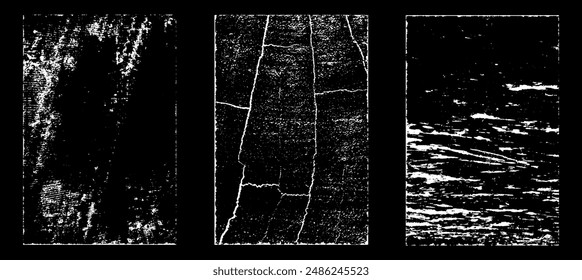 Grunge getragen Papier-Effekt. Texturstempel mit altem Papier überlagern. Stempel Notkorn Oberflächenstaub und raues Hintergrundkonzept. Illustration über Objekt platzieren, um Grunge-Effekt zu erzeugen. Vektorgrafik EPS10.

