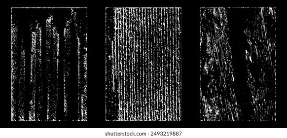 Grunge worn paper effect. Overlay texture stamps with old paper. Stamps distress grain surface dust and rough background concept. Illustration place over object to create grunge effect. Vector EPS10.